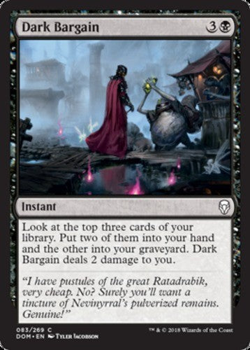 Dark Bargain - Dominaria - English - NM - MTG