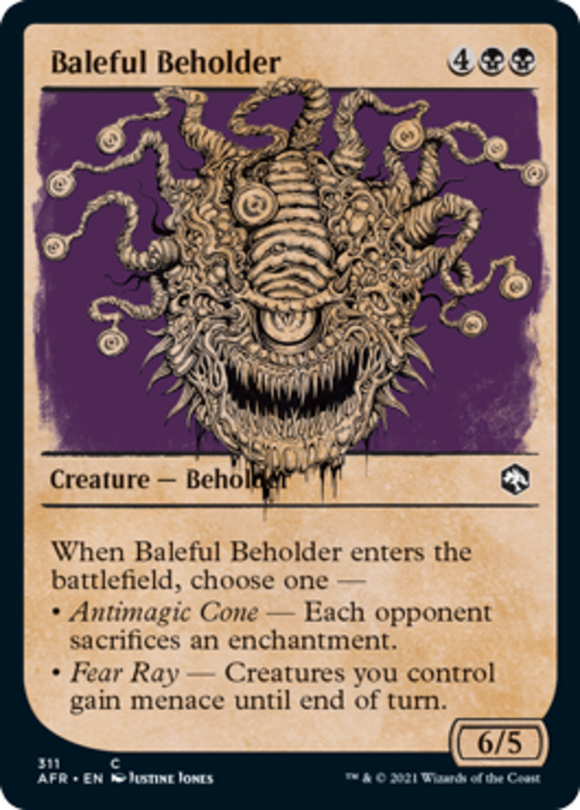 Baleful Beholder - Showcase - Forgotten Realms - English - NM - MTG