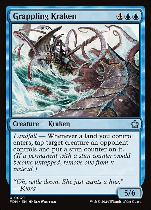 Grappling Kraken - Foundations - English - NM - MTG