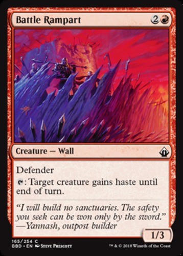 Battle Rampart - Battlebond - English - NM - MTG