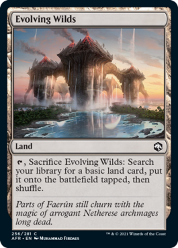 Evolving Wilds - Forgotten Realms - English - NM - MTG