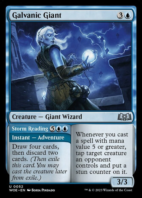 Galvanic Giant // Storm Reading - Wilds of Eldraine - English - NM - MTG