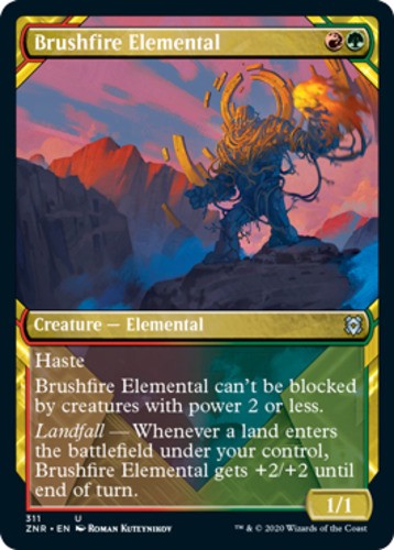 Brushfire Elemental - Showcase - Zendikar Rising - English - NM - MTG
