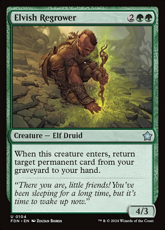 Elvish Regrower - Foundations - English - NM - MTG