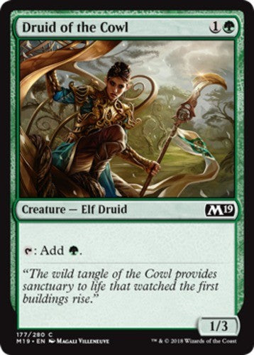 Druid of the Cowl - Core Set 2019 (M19) - English - NM - MTG