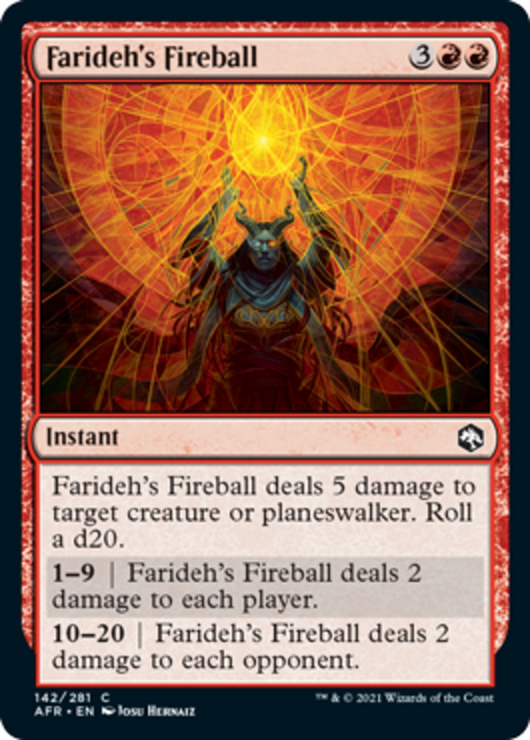 Farideh's Fireball - Forgotten Realms - English - NM - MTG