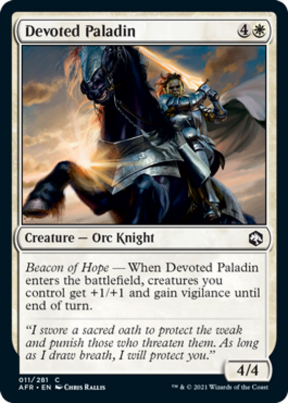 Devoted Paladin - Forgotten Realms - English - NM - MTG