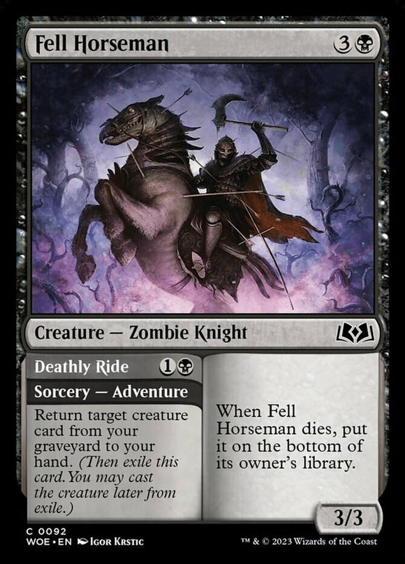 Fell Horseman // Deathly Ride - Wilds of Eldraine - English - NM - MTG