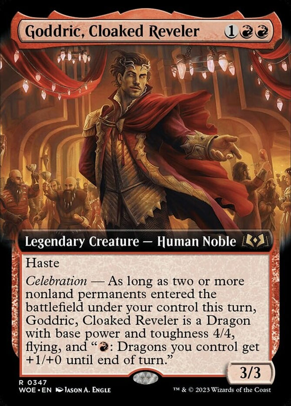Goddric, Cloaked Reveler - Extended Art - Wilds of Eldraine - English - NM - MTG