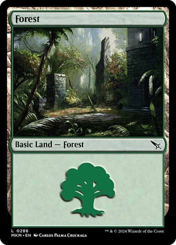 Forest (0286) - Murders at Karlov Manor - English - NM - MTG