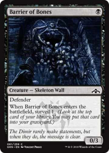 Barrier of Bones - Guilds of Ravnica - English - NM - MTG