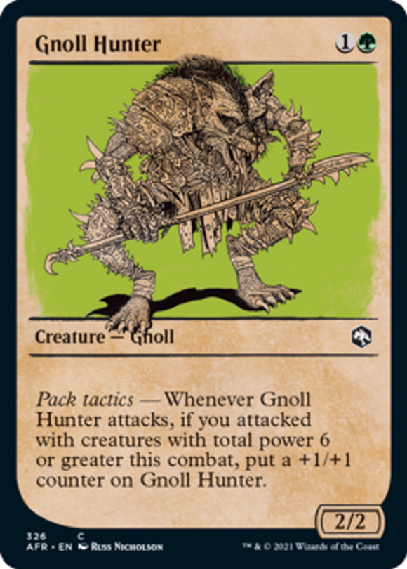 Gnoll Hunter - Showcase - Forgotten Realms - English - NM - MTG