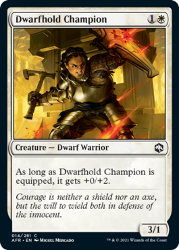 Dwarfhold Champion - Forgotten Realms - English - NM - MTG