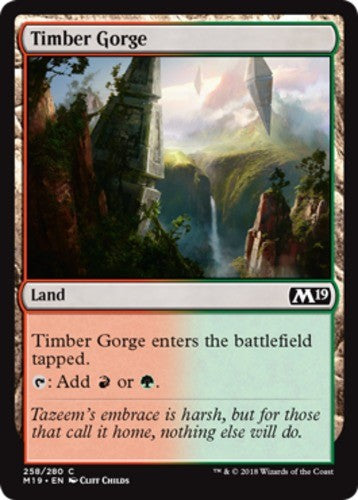 Timber Gorge - Core Set 2019 (M19) - English - NM - MTG