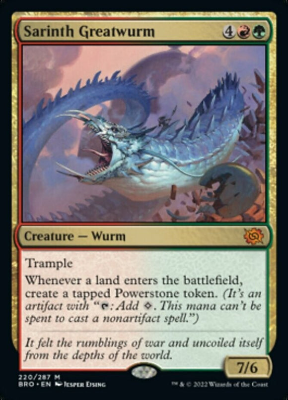 Sarinth Greatwurm - The Brothers' War - English - NM - MTG