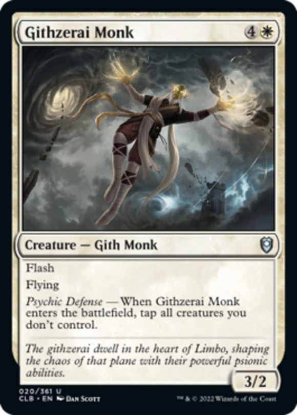 Githzerai Monk - Battle for Baldur's Gate - English - NM - MTG