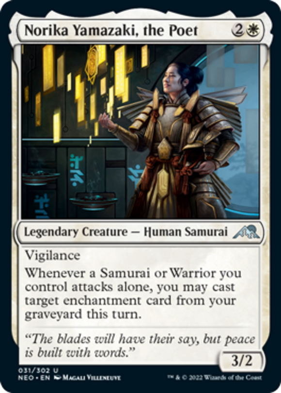 Norika Yamazaki, the Poet - Kamigawa: Neon Dynasty - English - NM - MTG