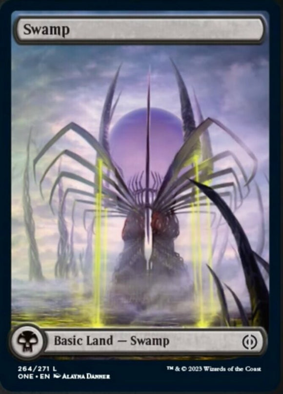 Swamp (264) - Full Art - Phyrexia: All Will Be One - English - NM - MTG