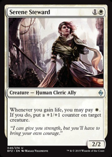 Serene Steward - Battle for Zendikar - English - NM - MTG