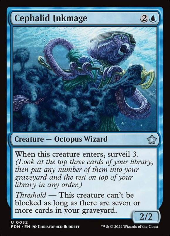 Cephalid Inkmage - Foundations - English - NM - MTG