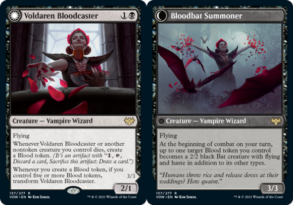 Voldaren Bloodcaster // Bloodbat Summoner - Innistrad: Crimson Vow - English - N