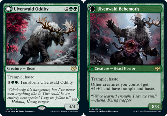Ulvenwald Oddity // Ulvenwald Behemoth - Innistrad: Crimson Vow - English - NM -