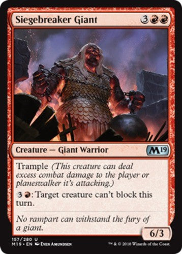 Siegebreaker Giant - Core Set 2019 (M19) - English - NM - MTG