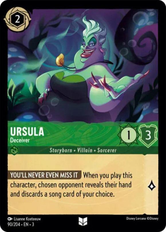 Ursula - Deceiver - 90/204 - Uncommon - Into the Inklands NM