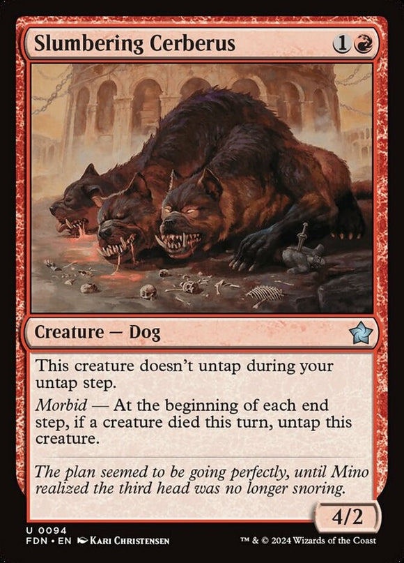 Slumbering Cerberus - Foundations - English - NM - MTG