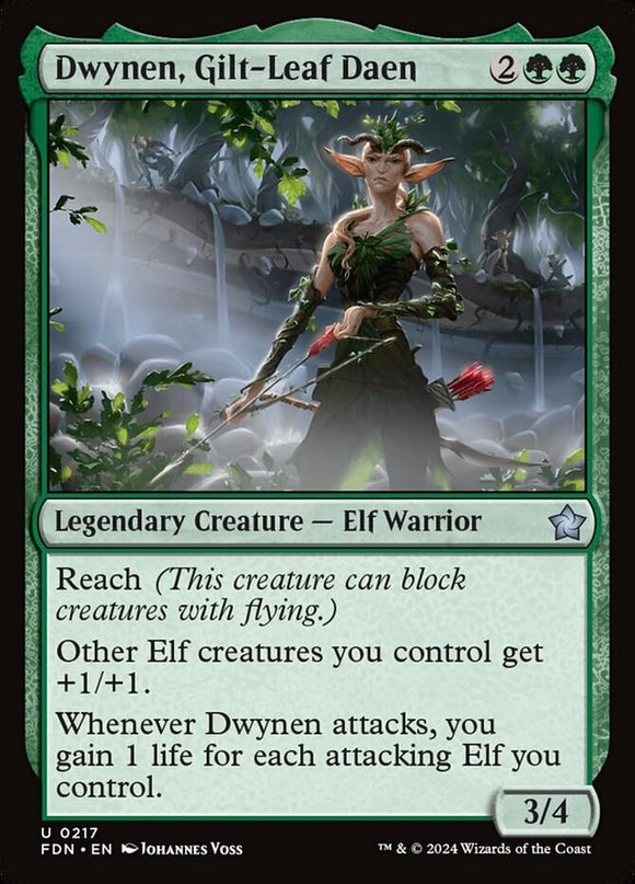 Dwynen, Gilt-Leaf Daen - Foundations - English - NM - MTG
