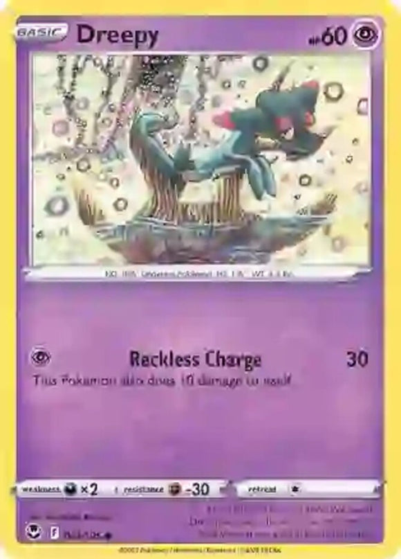 Dreepy - 087/195 - Common - Sword & Shield - Silver Tempest NM - Pokemon TCG