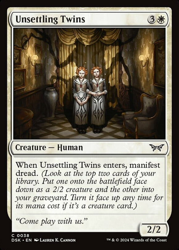 Unsettling Twins - Duskmourn: House of Horror - English - NM - MTG