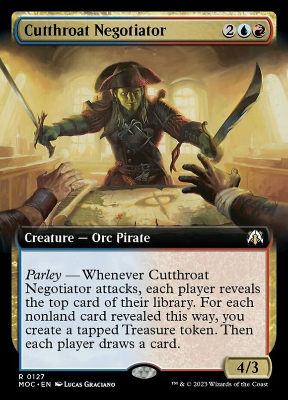 Cutthroat Negotiator - Extended Art - Commander: March of the Machines - English