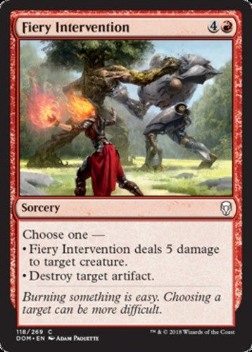 Fiery Intervention - Dominaria - English - NM - MTG
