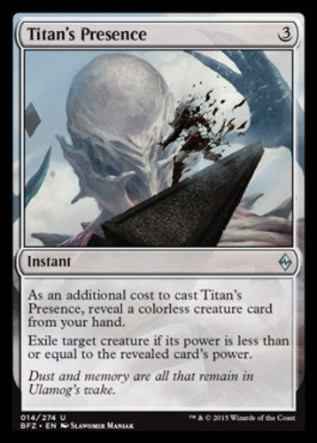 Titan's Presence - Battle for Zendikar - English - NM - MTG