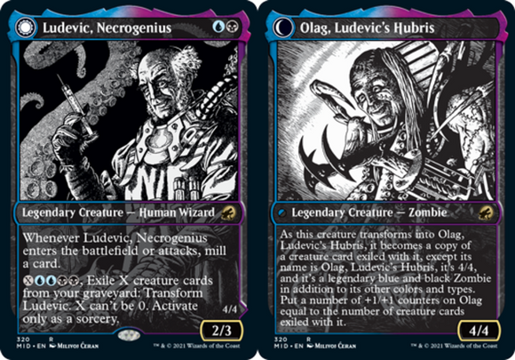 Ludevic, Necrogenius // Olag, Ludevic's Hubris - Showcase - Innistrad: Midnight