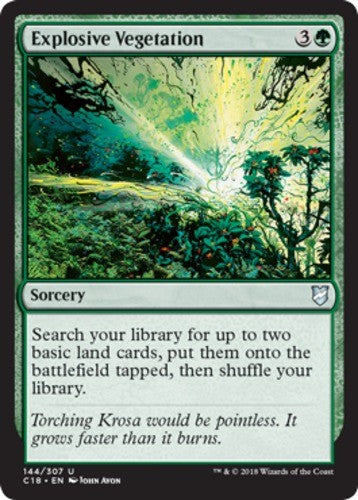 Explosive Vegetation - Commander 2018 - English - NM - MTG