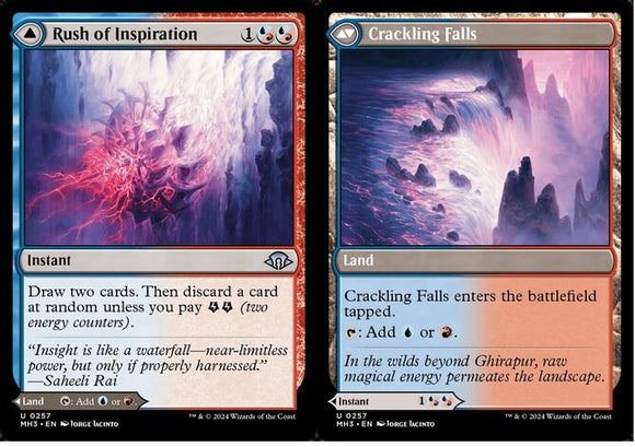 Rush of Inspiration // Crackling Falls - Modern Horizons 3 - English - NM - MTG