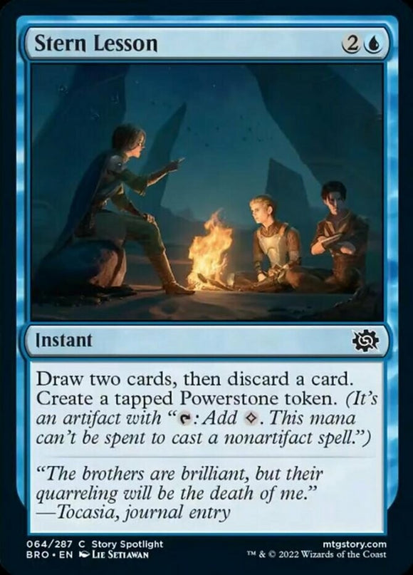 Stern Lesson - The Brothers' War - English - NM - MTG