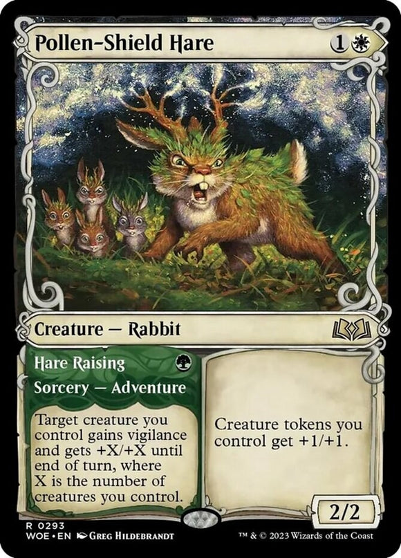 Pollen-Shield Hare // Hare Raising - Showcase - Wilds of Eldraine - English - NM