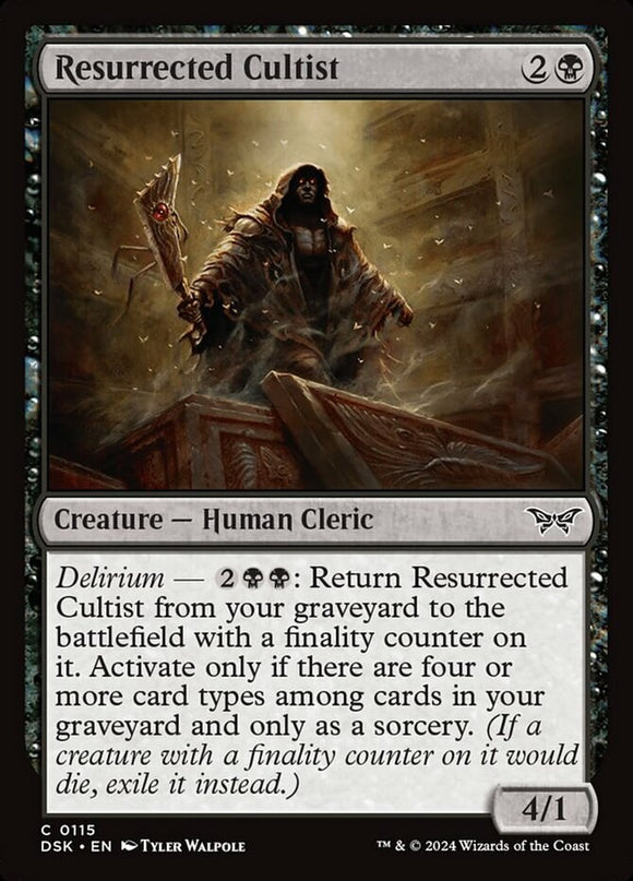 Resurrected Cultist - Duskmourn: House of Horror - English - NM - MTG