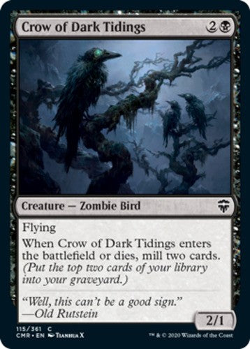 Crow of Dark Tidings - Commander Legends - English - NM - MTG
