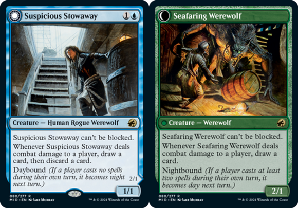 Suspicious Stowaway // Seafaring Werewolf - Innistrad: Midnight Hunt - English -