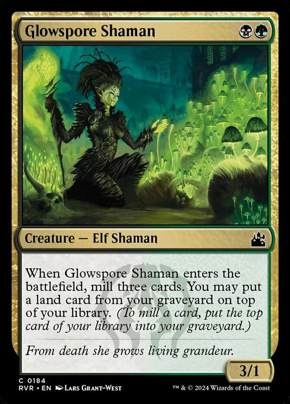 Glowspore Shaman - Ravnica Remastered - English - NM - MTG