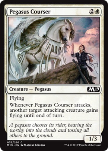 Pegasus Courser - Core Set 2019 (M19) - English - NM - MTG