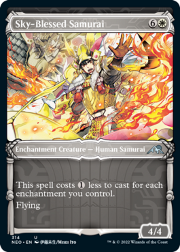 Sky-Blessed Samurai - Showcase - Kamigawa: Neon Dynasty - English - NM - MTG