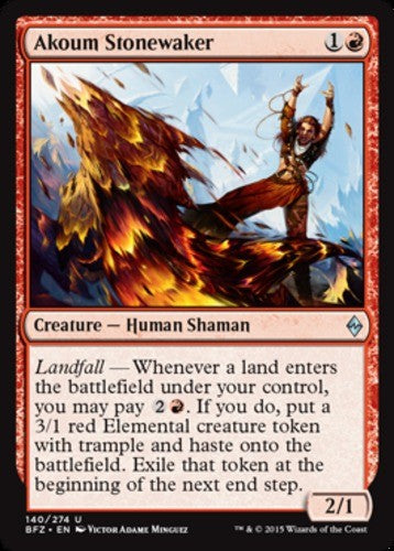 Akoum Stonewaker - Battle for Zendikar - English - NM - MTG