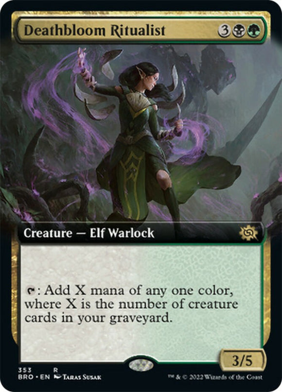 Deathbloom Ritualist - Extended Art - The Brothers' War - English - NM - MTG