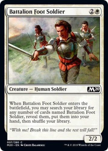 Battalion Foot Soldier - Core Set 2020 (M20) - English - NM - MTG