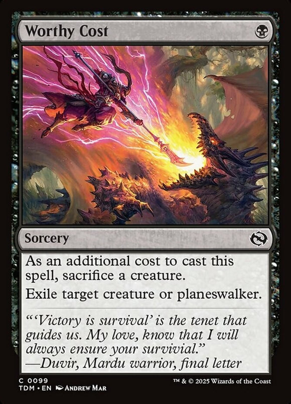 Worthy Cost - Tarkir: Dragonstorm - English - NM - MTG